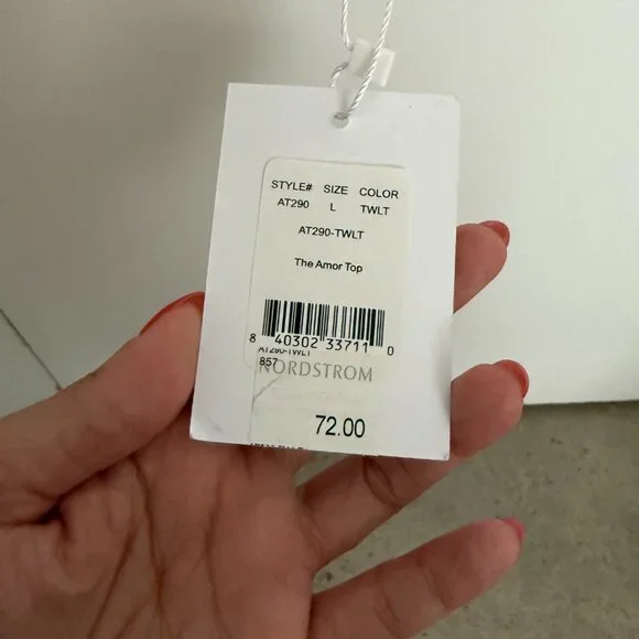 NWT SZ L Bikini Top - Andie The Amor - Gingham - Twilight - Picture 6 of 8